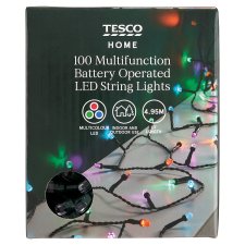 Tesco Home elemes, többszínű időzítős LED izzósor 100 db