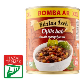 Házias Ízek chilis bab darált marhahússal 800 g