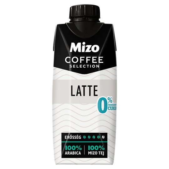 Mizo Coffee Selection Latte UHT zsírszegény kávés tej édesítőszerekkel 330 ml