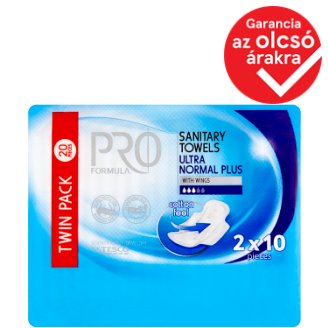 Tesco Pro Formula Ultra Normal Plus szárnyas intim betét 2 x 10 db
