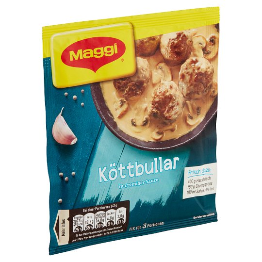 Maggi Meatballs in Brown Sauce with Mushroom Base - for Lovers of Swedish Taste 34 g