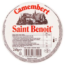 Saint Benoit camembert zsíros, fehér nemespenésszel érő lágy sajt 240 g