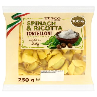 Tesco Tortelloni tojásos tészta ricotta sajtos, spenótos töltelékkel 250 g