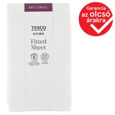 Tesco Home Plain White Fitted Sheet 100 x 200 cm