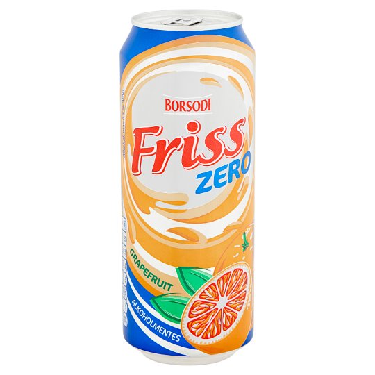 Borsodi Friss Zero Grapefruit Flavoured Non-Alcoholic Beer 0,5% 0,5 l