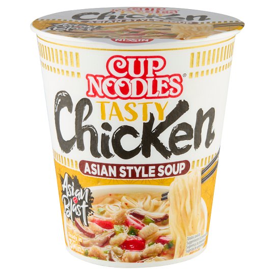 Nissin Cup Noodles instant tésztaleves, csirke ízesítéssel ázsiai módra 63 g