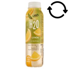 Rio H2O Lemon szénsavmentes és alkoholmentes ital forrásvízből rosttal és vitaminokkal 400 ml