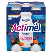 Danone Actimel zsírszegény, élőflórás, homoktövis-feketeribizli-acai bogyóízű joghurtital 4 x 100 g