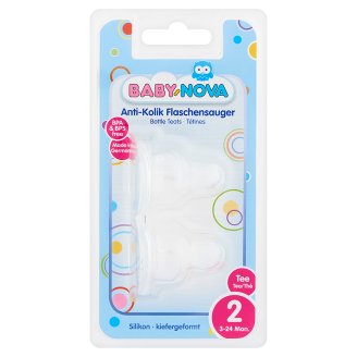 Baby-Nova anatómiai szelepes teás szilikon cumibetét 3-24 hónapos korig 2 db