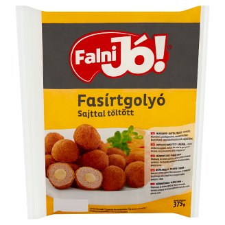 Falni Jó! panírozott, készresütött, gyorsfagyasztott sajttal töltött fasírtgolyó 375 g