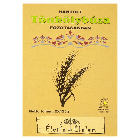 Életfa Élelem hántolt tönkölybúza főzőtasakban 2 x 125 g