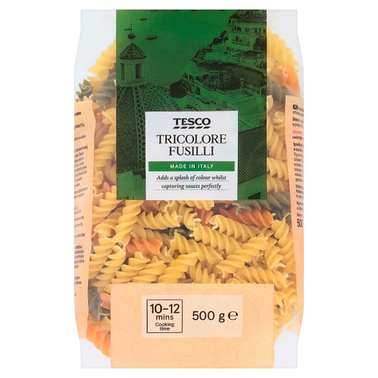 Tesco Tricolore Fusilli Durum Dry Pasta 500 g