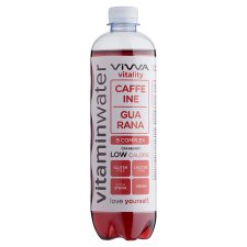 Viwa Vitaminwater Vitality vörös áfonyás csökkentett energiatartalmú szénsavmentes üdítőital 600 ml