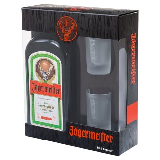 Jägermeister Herbal Liqueur with 2 Glasses 35% 0,7 l