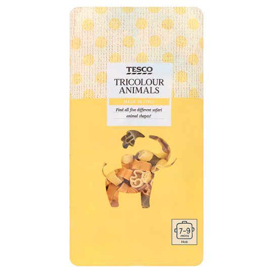 Tesco Tricolor Animals durum száraztészta 500 g