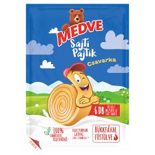 Medve Sajti Pajtik Csavarka füstölt mozzarella sajt snack 6 db 98 g