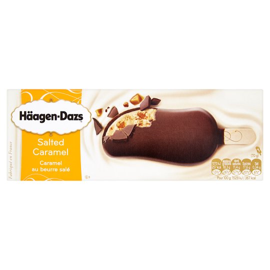 Haagen Dazs Caramel Ice Cream In Belgian Chocolate With Salted Caramel Pieces 80 Ml Tesco Groceries