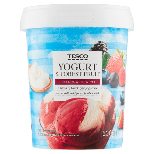 Tesco joghurt jégkrém erdei gyümölcs szorbéval 500 ml