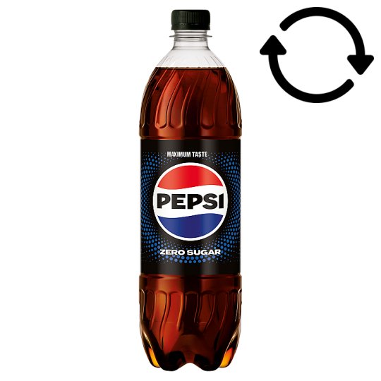 Pepsi Black colaízű energiamentes szénsavas üdítőital édesítőszerekkel 1 l
