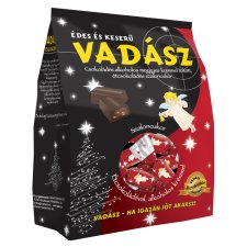 Vadász Dark Chocolate Christmas Candy Filled with Chocolate-Alcohol Sour Cherry Cream 350 g