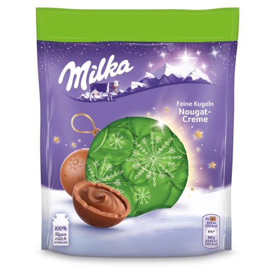 Milka Alpine Milk Chocolate Balls with Hazelnut Cream Filling 90 g