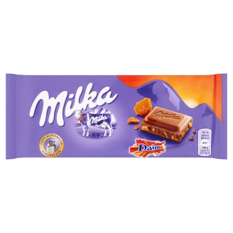 Milka Daim alpesi tejcsokoládé ropogós mandulás karamelldarabkákkal 100 g