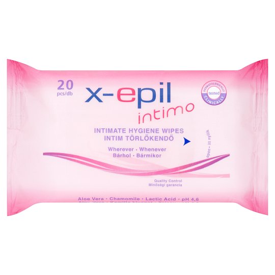 X-Epil Intimo intim törlőkendő 20 db