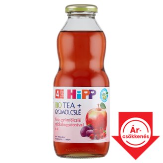 HiPP BIO gluténmentes piros gyümölcslé csipkebogyó teával ital 4 hónapos kortól 0,5 l