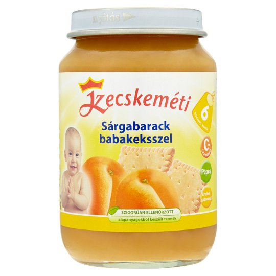 Kecskeméti sárgabarack babakeksszel 6 hónapos kortól 190 g