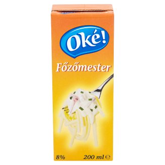 Oké! Főzőmester UHT tejszíntartalmú élelmiszerkészítmény 8% 200 ml