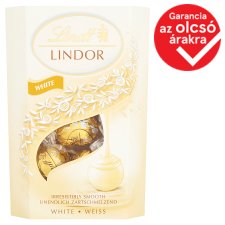 Lindt Lindor fehércsokoládé praliné lágyan olvadó töltelékkel 200 g