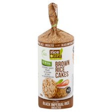 RiceUp! Eat Smart Unsalted Brown Whole Grain Rice Cakes with Black Imperial Rice 120 g