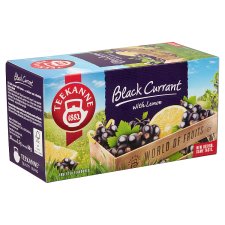 Teekanne World of Fruits Black Currant with Lemon Fruit Tea Blend 20 Tea Bags 50 g