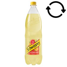 Schweppes Citrus Mix Citrus-Flavoured Carbonated Soft Drink with Sugar and Sweeteners 1,5 l