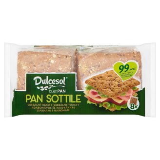 Dulcesol Pan Sottile csomagolt szeletelt kenyér gabonával és magvakkal 8 db 310 g
