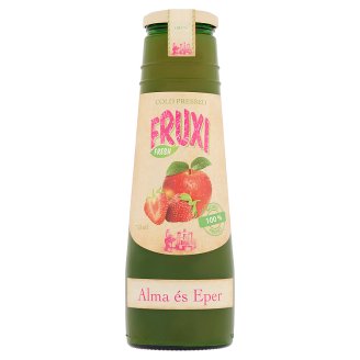 Fruxi Fresh Alma és Eper friss gyümölcsből préselt 100% gyümölcslé 750 ml