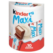 Kinder Maxi Chocolate Milk Chocolate Bar with Milky Cream Filling 10 pcs 210 g