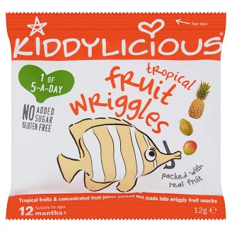 Kiddylicious trópusi gyümölcsös rágócsíkok 12 hónapos kortól 12 g