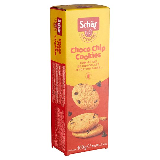 Schär Choco Chip Cookie Shortbread Biscuits with Chocolate Pieces 100 g ...