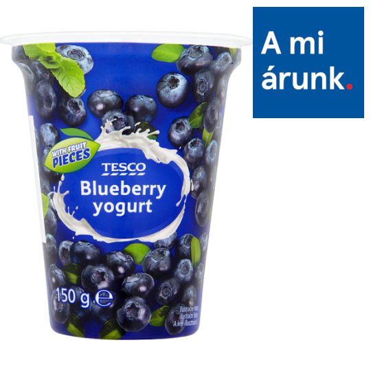 Tesco áfonyás joghurt 150 g