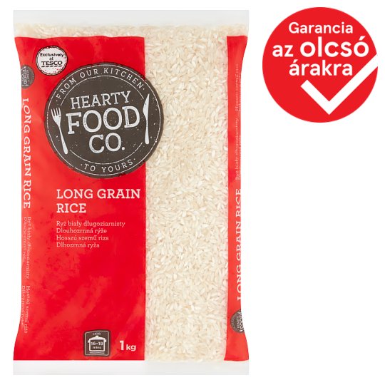 Hearty Food Co. hosszú szemű rizs 1 kg