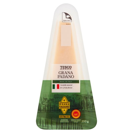 Tesco Grana Padano félzsíros, kemény sajt 200 g
