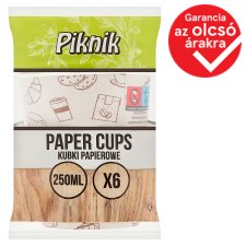 Piknik Paper Cups 250 ml 6 pcs