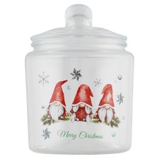 Tesco Merry Christmas üveg tároló 900 ml-es