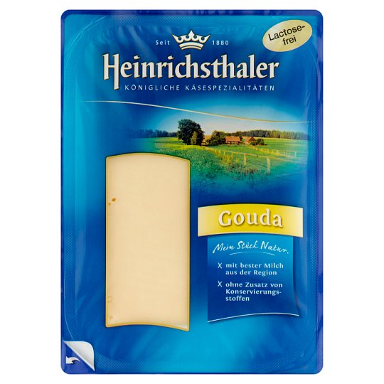 Heinrichsthaler Gouda zsíros, félkemény, szeletelt, laktózmentes sajt 150 g