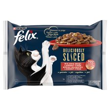 Felix Deliciously Sliced Házias Wet Cat Food Selection in Aspic 4 x 80 g