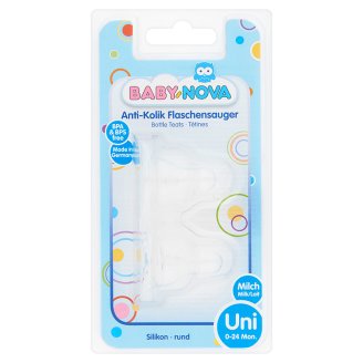 Baby-Nova csepp alakú tejes szilikon cumibetét 0-24 hónapos korig
