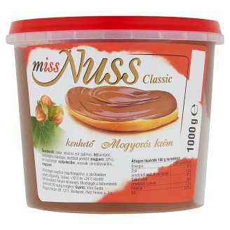 Miss Nuss Classic kenhető mogyorós krém 1000 g
