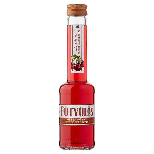 Fütyülős Black Cherry Liqueur with Honey on Fruit Bed 30% 0,2 l
