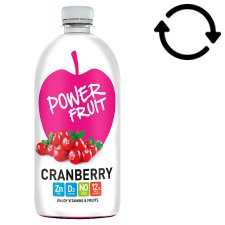 Power Fruit energiaszegény, vörösáfonya-alma ital szűrt vízzel, édesítőszerekkel 750 ml